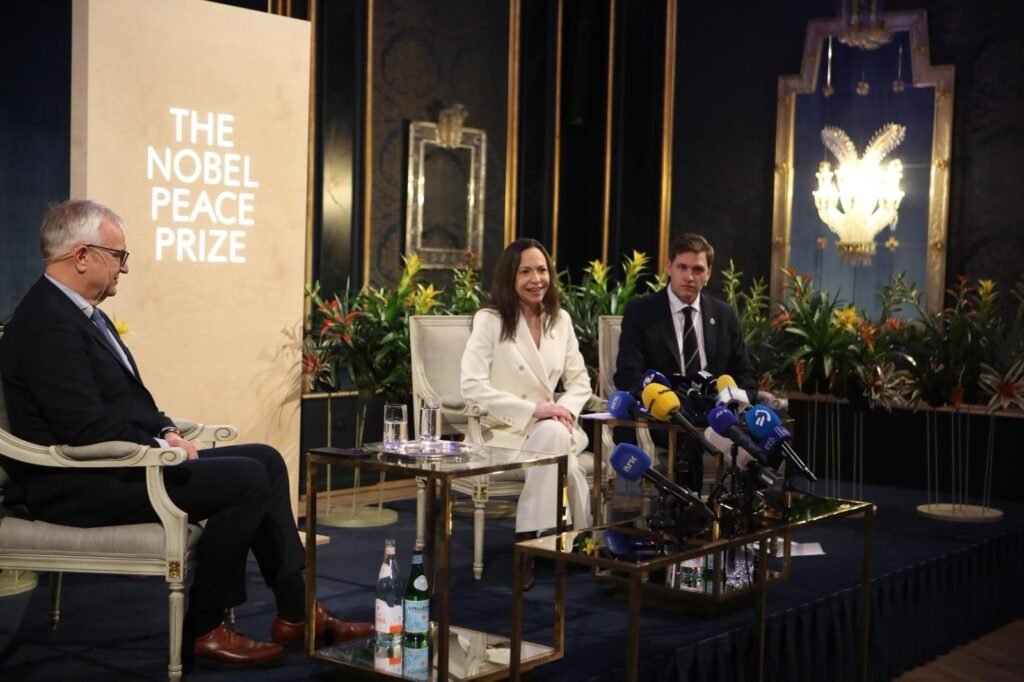 María Corina Machado en Oslo Noruega