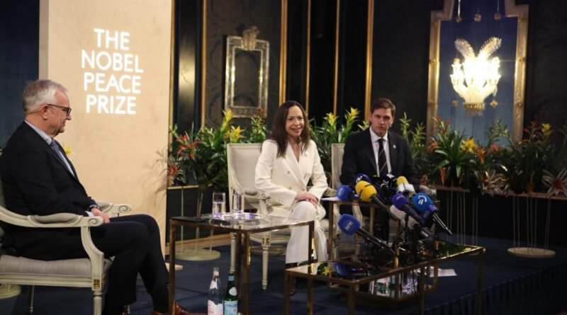 María Corina Machado en Oslo Noruega