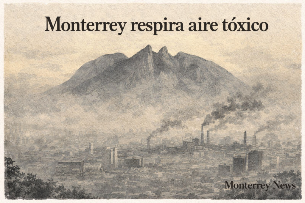 Imagen de portada de una investigación sobre contaminación del aire en Monterrey