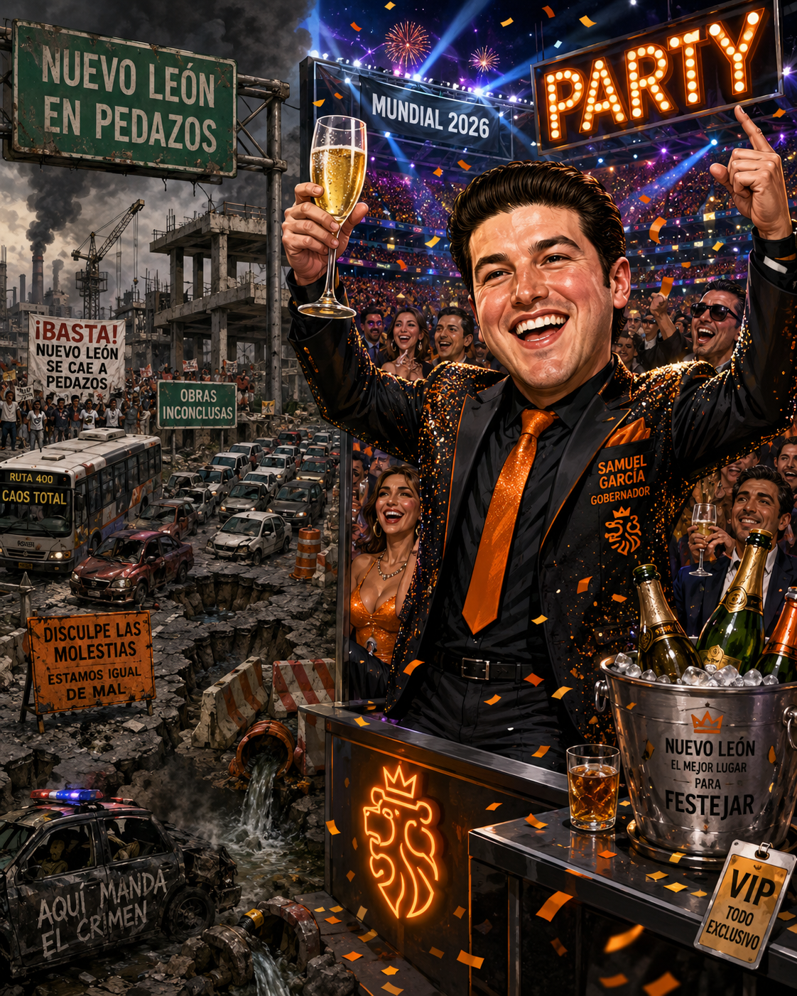 NUEVO LEÓN EN MODO “PARTY”… MIENTRAS EL ESTADO SE NOS CAE A PEDAZOS