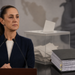 Representación editorial generada con IA sobre ¿Sería espuria la elección de Claudia Sheinbaum si se comprobara dinero del narco? Esto dice la ley y lo que sí está doc.