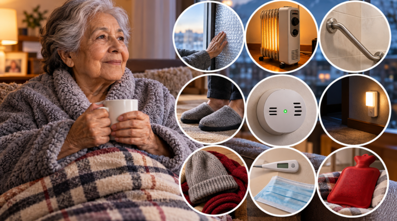 Adulto mayor protegido del frío en casa: recomendaciones para un invierno seguro