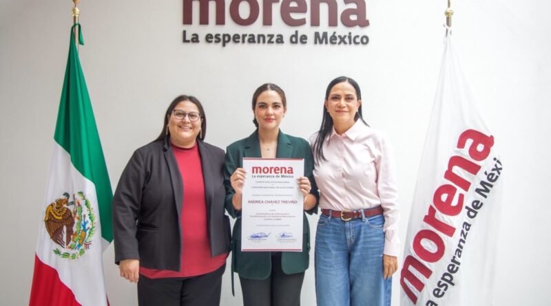 Andrea Chávez recibe nombramiento de Morena como coordinadora municipal en Ciudad Juárez