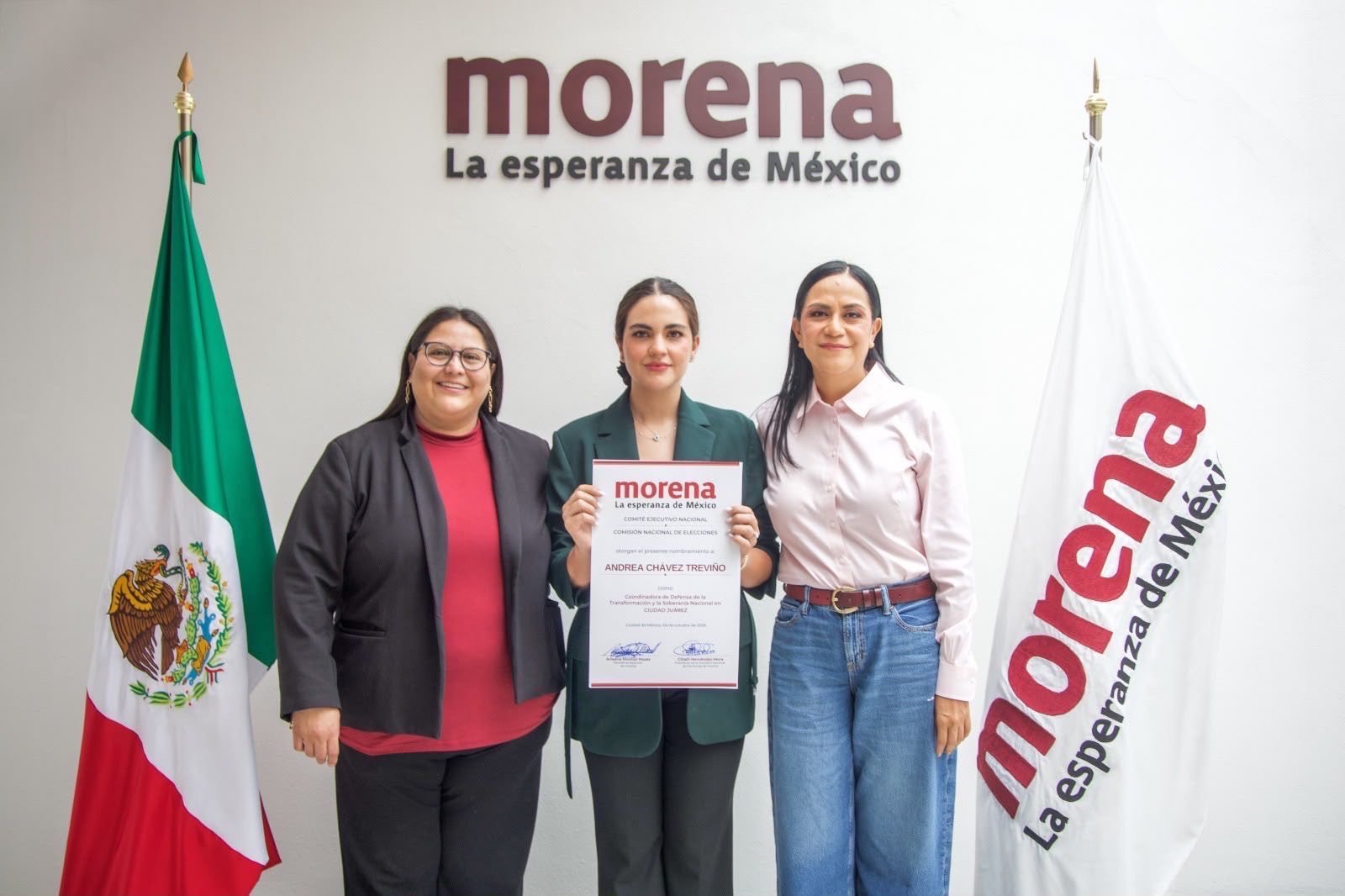 ¿Y las encuestas? Morena designa a Andrea Chávez en Ciudad Juárez sin convocatoria ni encuesta