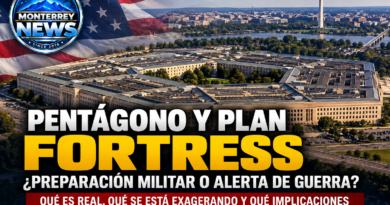 Ilustración editorial del Pentágono y el plan FORTRESS, con pregunta sobre preparación militar y rumores de alerta de guerra