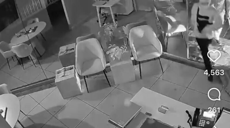 Imagen de videovigilancia relacionada con el robo a la Notaría 160 de Monterrey