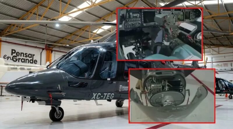 Imagen utilizada en la cobertura sobre el helicóptero adquirido por el gobierno de Puebla