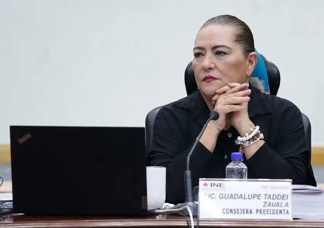 Imagen editorial sobre los señalamientos a Guadalupe Taddei y proveedores del INE