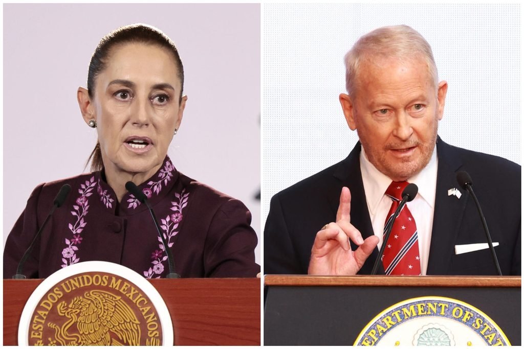 Claudia Sheinbaum y Ronald Johnson durante la agenda diplomática de México y Estados Unidos